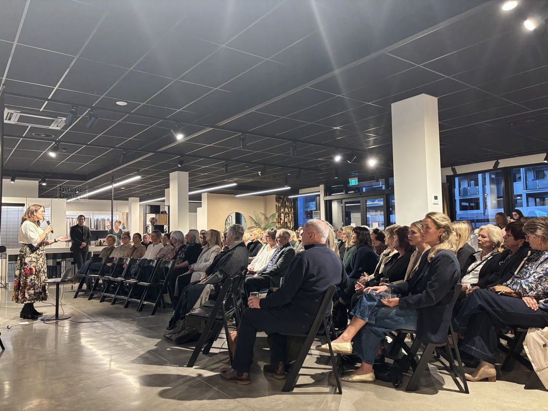 Karen Powers, Group Design Services Manager, speaking at our Interior Design Event in the Mt Maunganui Showroom.