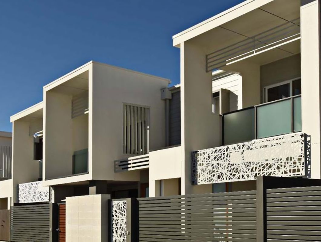 Framing made from TRUECORE® steel for townhouse developments