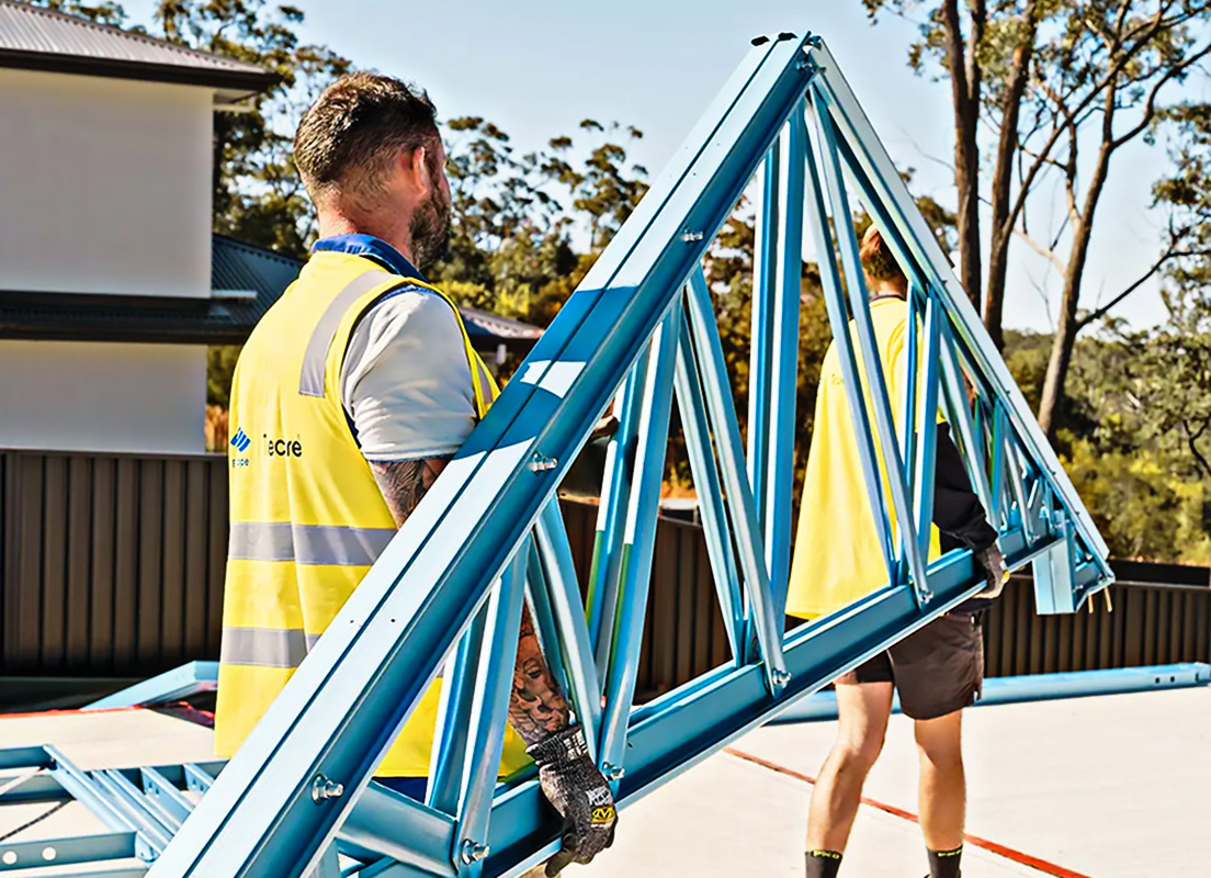 Lightweight - Tradies carrying TRUECORE® steel truss