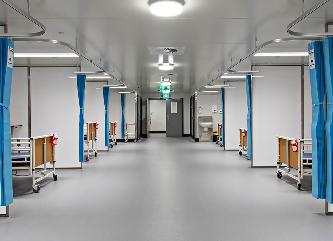 The COVID-19 Surge Centre has been built using prefabricated wall frames and roof trusses made from TRUECORE® steel.