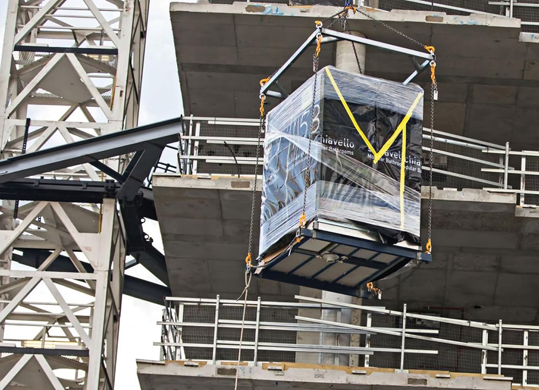 Framing made from TRUECORE® steel has helped Schiavello deliver bathroom pods with speed and efficiency.