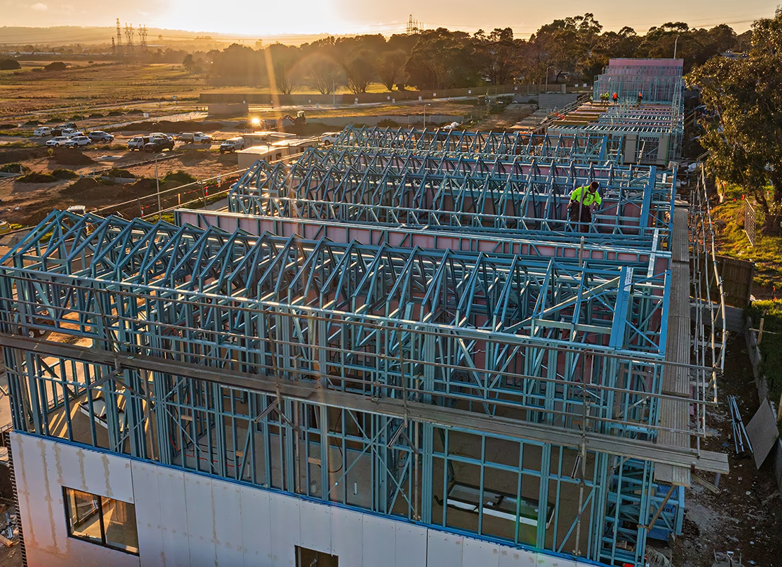 Lightweight and strong, framing made from TRUECORE® steel can be prefabricated off-site in a controlled environment, allowing quick and efficient installation even on tight and limited access sites.