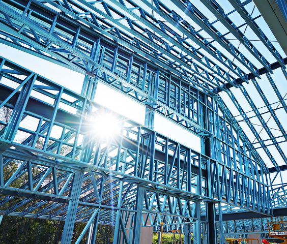Framing made from TRUECORE® steel for school and university buildings