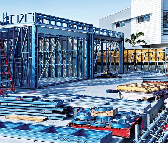 Framing made from TRUECORE® steel for townhouse developments