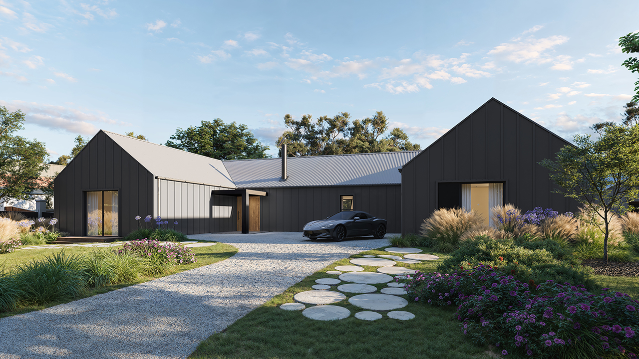 The Block 2025 House 5 features framing made from TRUECORE® steel and roofing in COLORBOND® steel in the colour Woodland Grey® in the profile KLIPLOK.