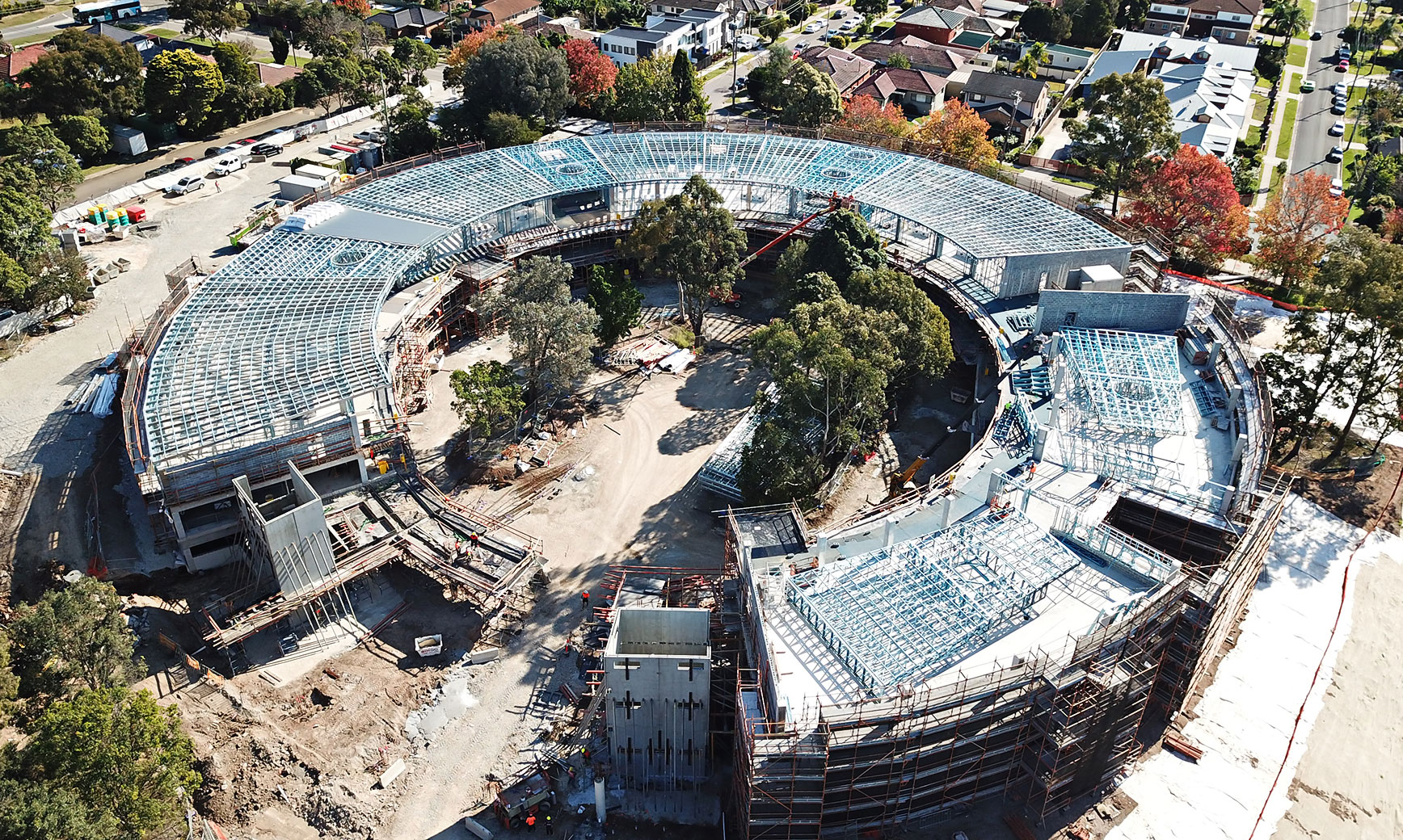 This distinctive circular designed school was delivered for the start of the 2020 school year. Light Gauge Steel (LGS) made from TRUECORE® steel was used on this project.