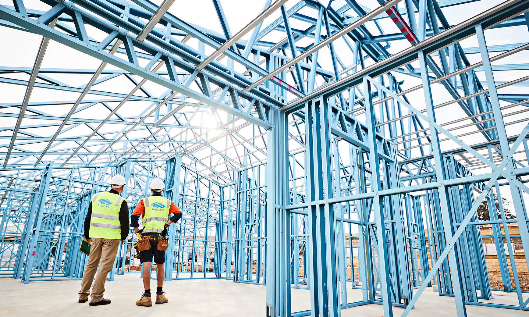 Framing made from TRUECORE® steel for new homes and duplexes
