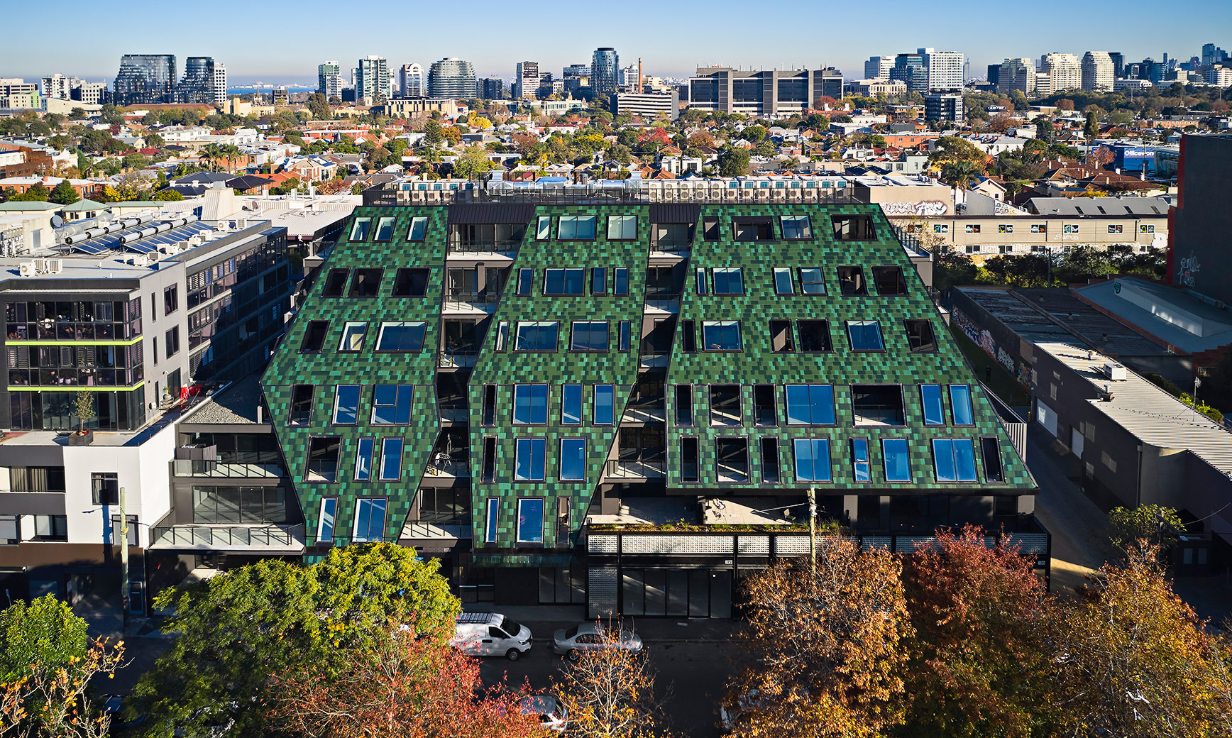 Lightweight yet strong, light gauge steel (LGS) structural framing made from TRUECORE® steel was the material of choice for the striking facade structure inspired by its parkland surroundings.