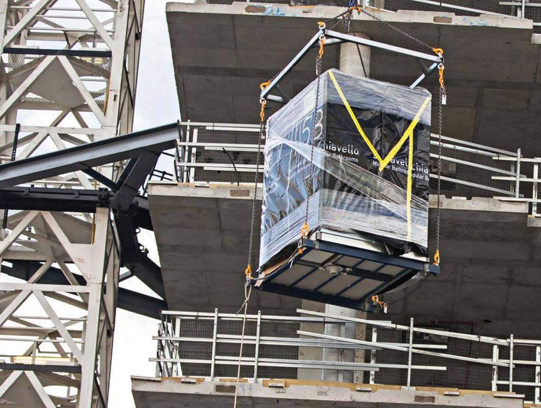 Framing made from TRUECORE® steel has helped Schiavello deliver bathroom pods with speed and efficiency.