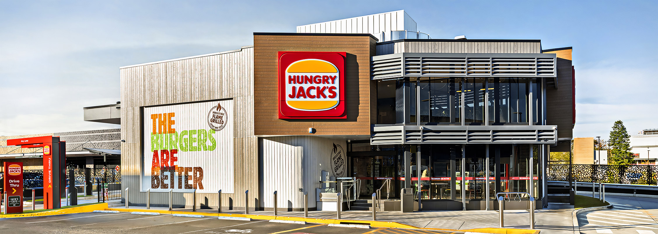 Hungry Jack’s, Warrawong leveraged the inherent strength and versatility of light gauge steel (LGS) framing made from TRUECORE® steel, to deliver a unique double-storey fast food outlet as part of a progressive mixed-use retail precinct.