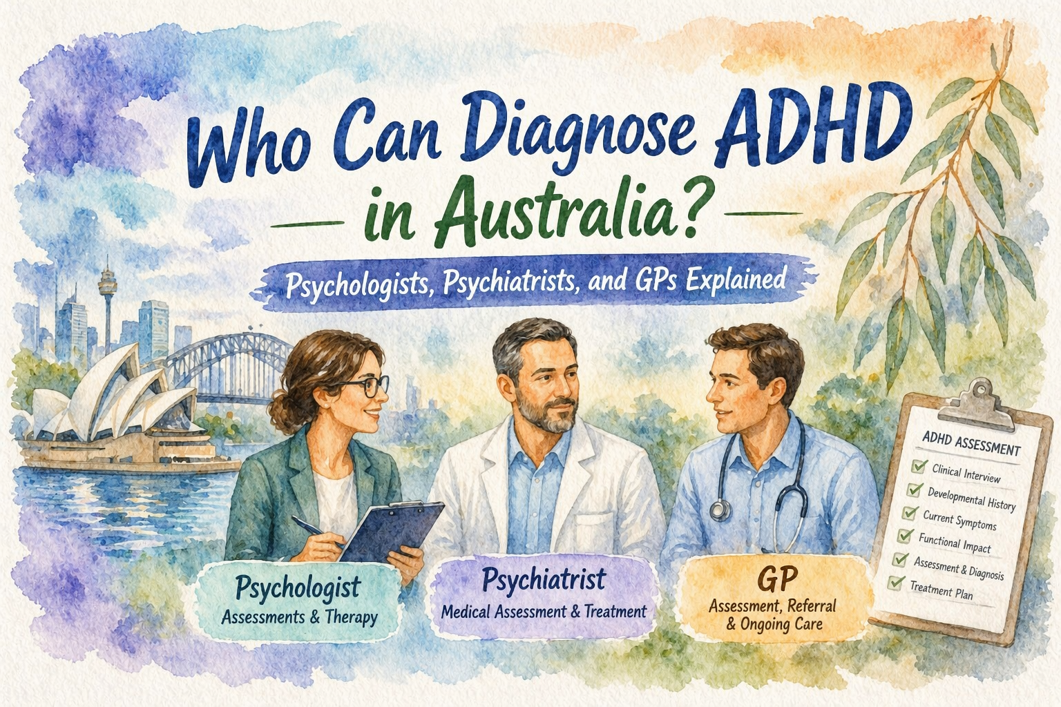 The rules about who can assess, diagnose, and prescribe for ADHD in Australia are changing fast — and they're different depending on where you live. Here's what each type of clinician can and can't do, and what it means for you.