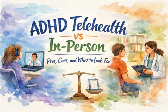 ADHD Telehealth vs In-Person: Pros, Cons, and What to Look For