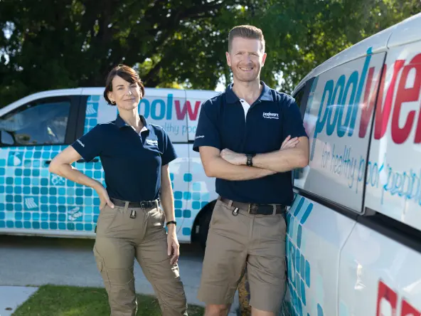 A Poolwerx technician at work