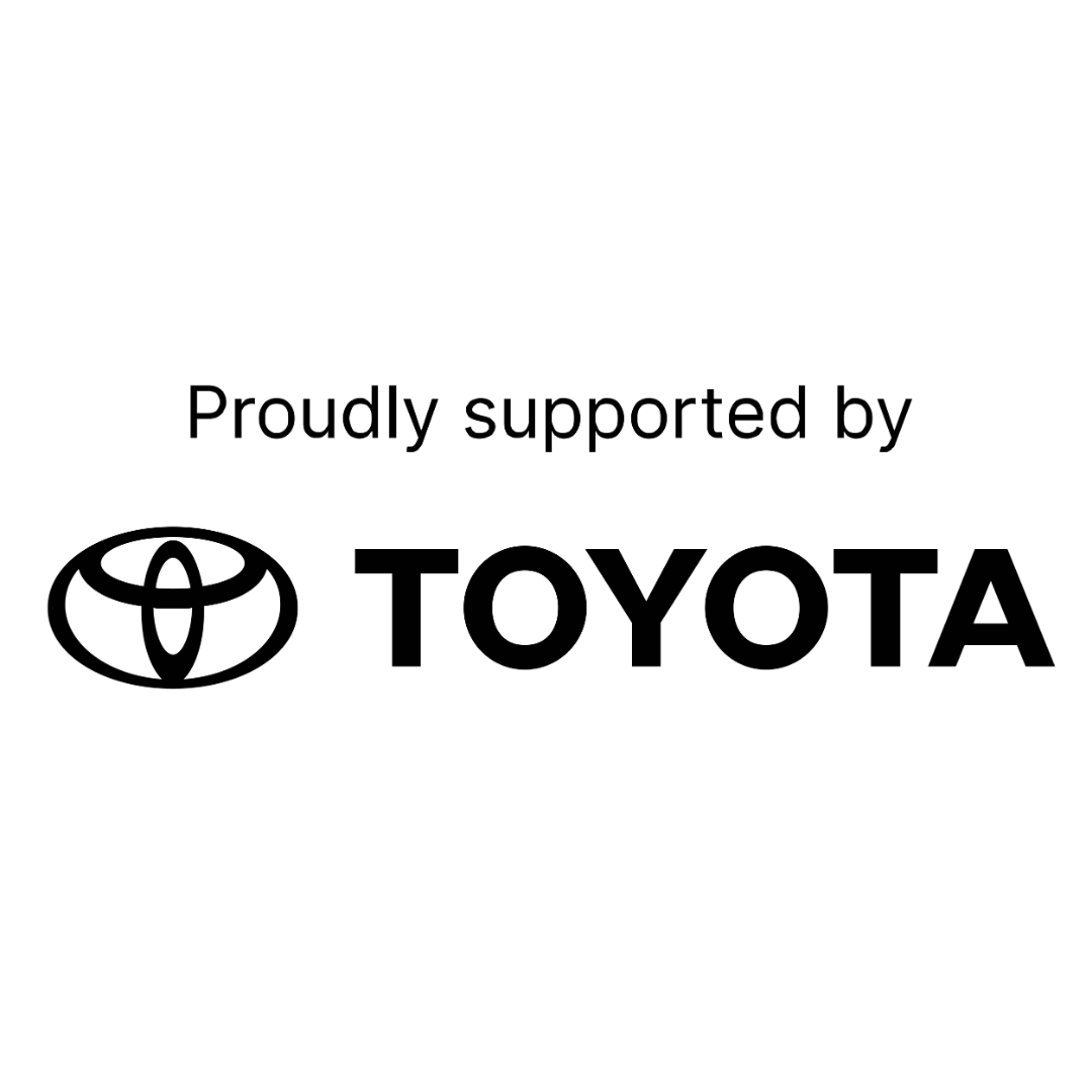 Proudly supported by Toyota logo