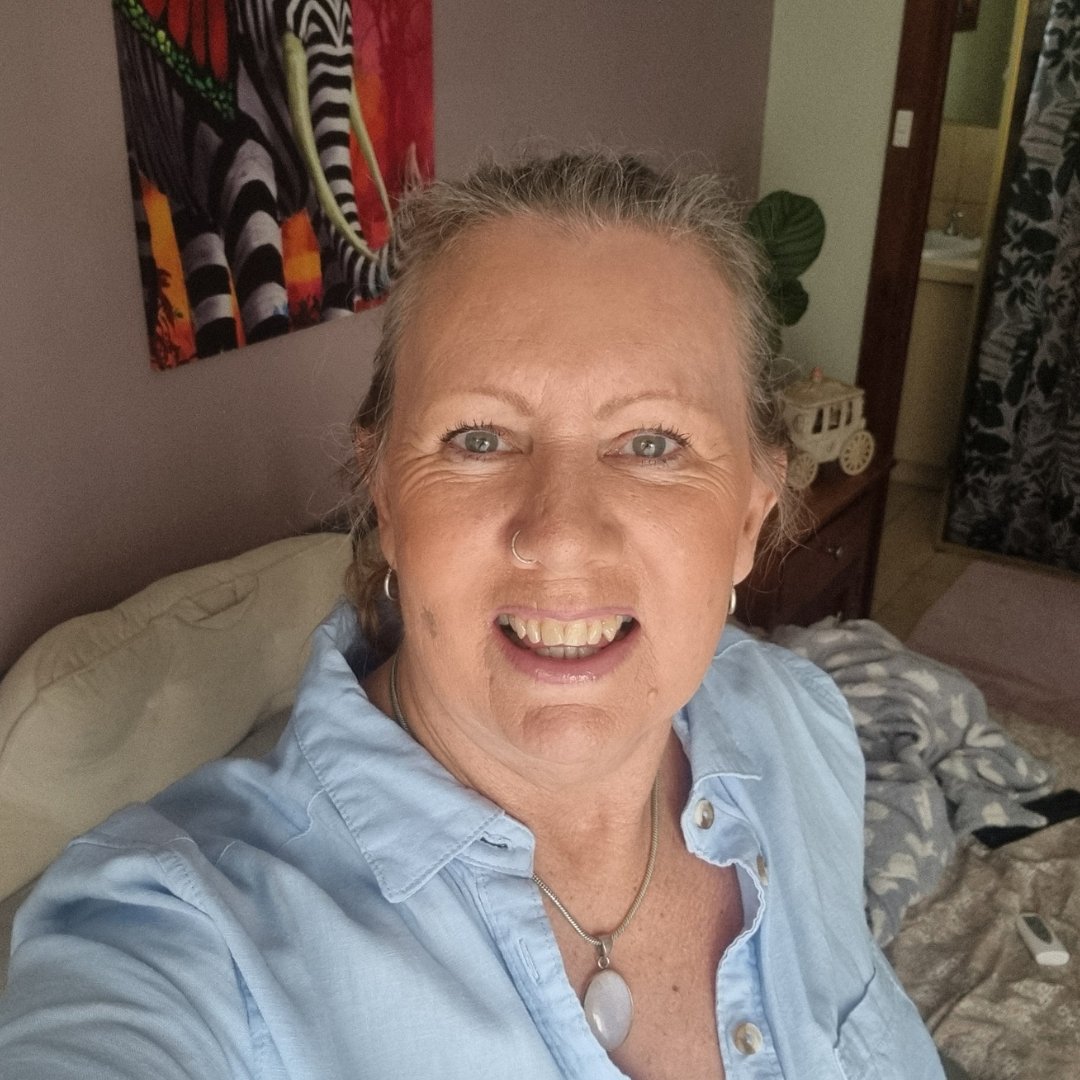 Selfie of Deb McKnight inside her home