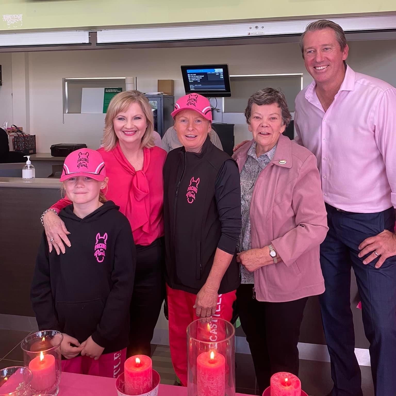Marg Watson with Glenn McGrath