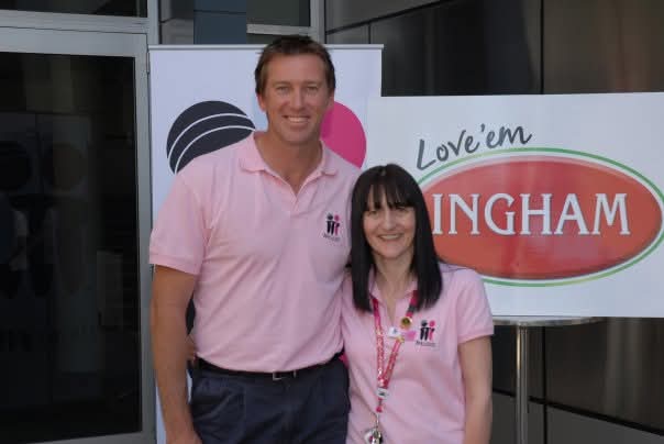 Karen Miles and Glenn McGrath