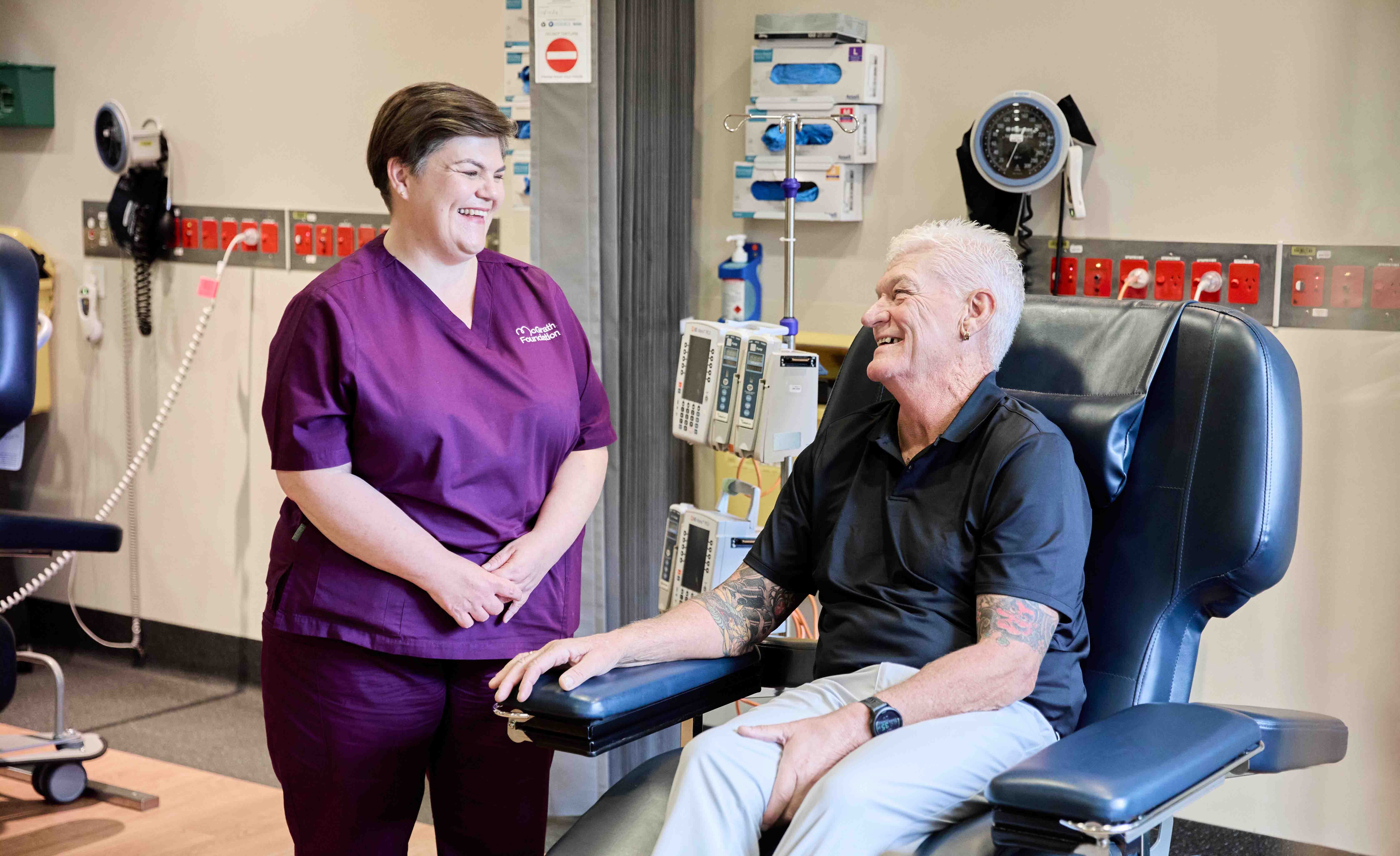 McGrath Cancer Care Nurse and Patient