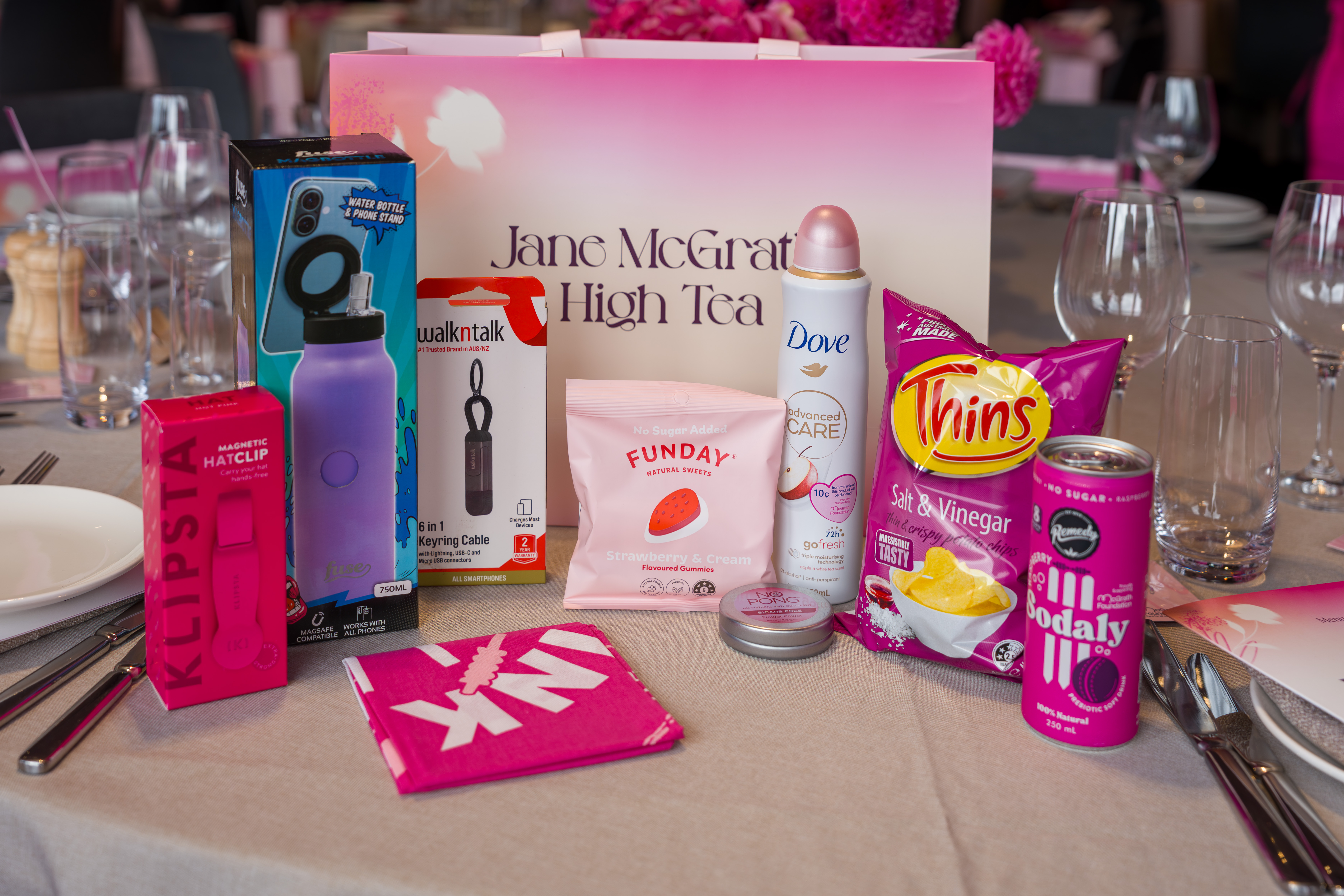 Product shots from event sponsors