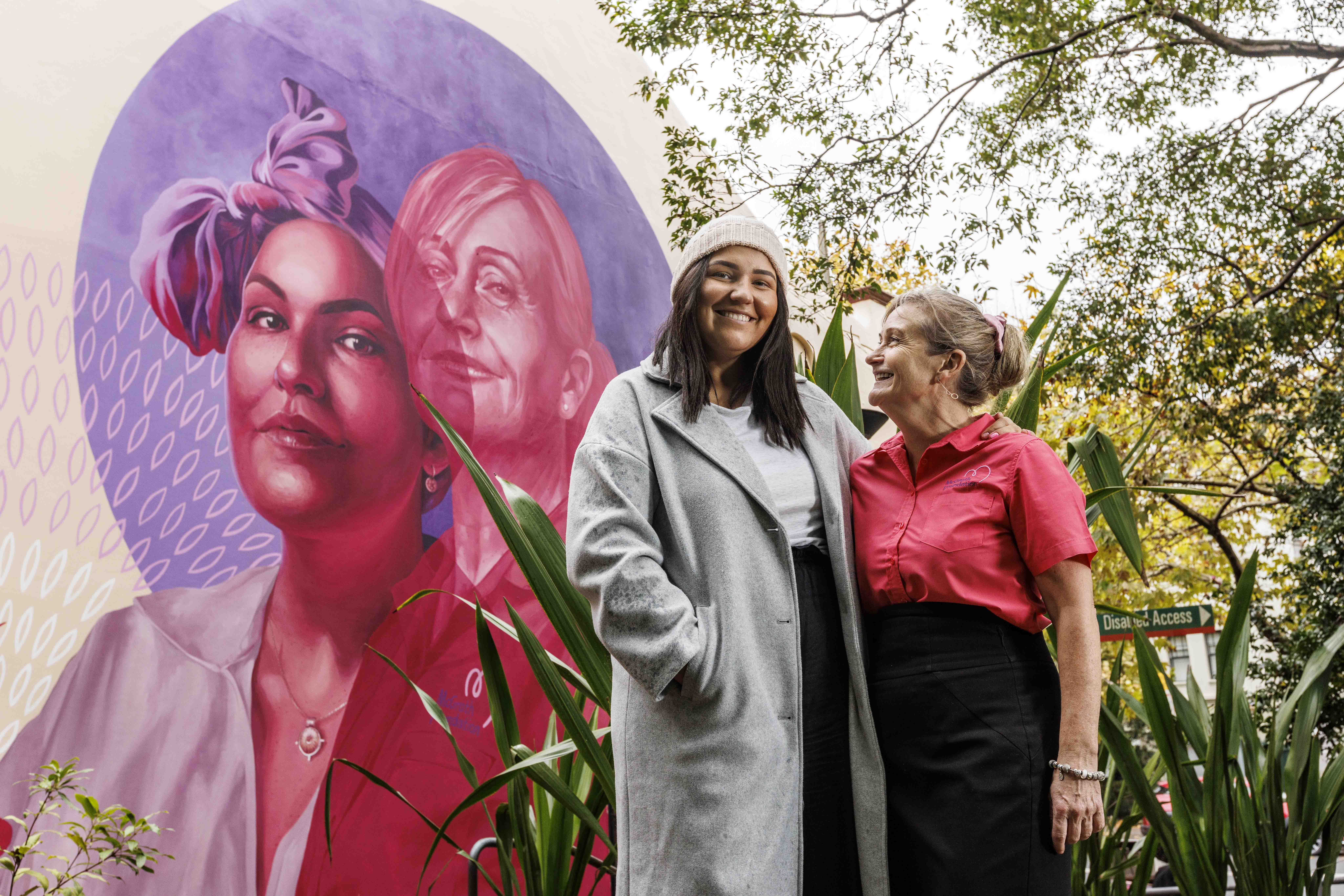 Emily and Joylene at the McGrath Mural