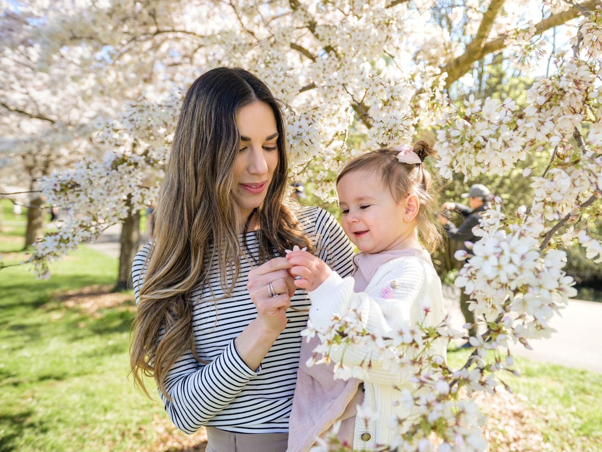 Mother and Child with Cherry Blossoms