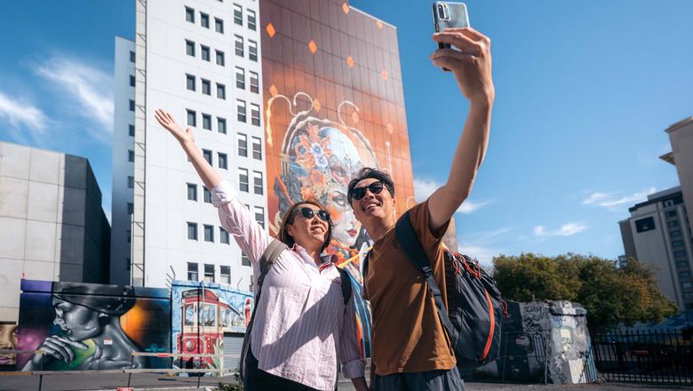 Selfie with street art