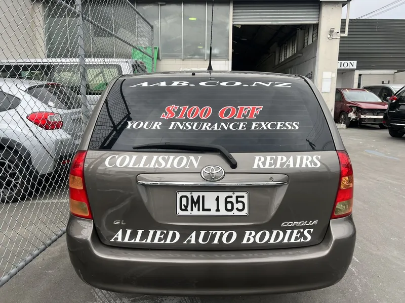 Allied Auto Bodies courtesy car signwritten for collision repairs
