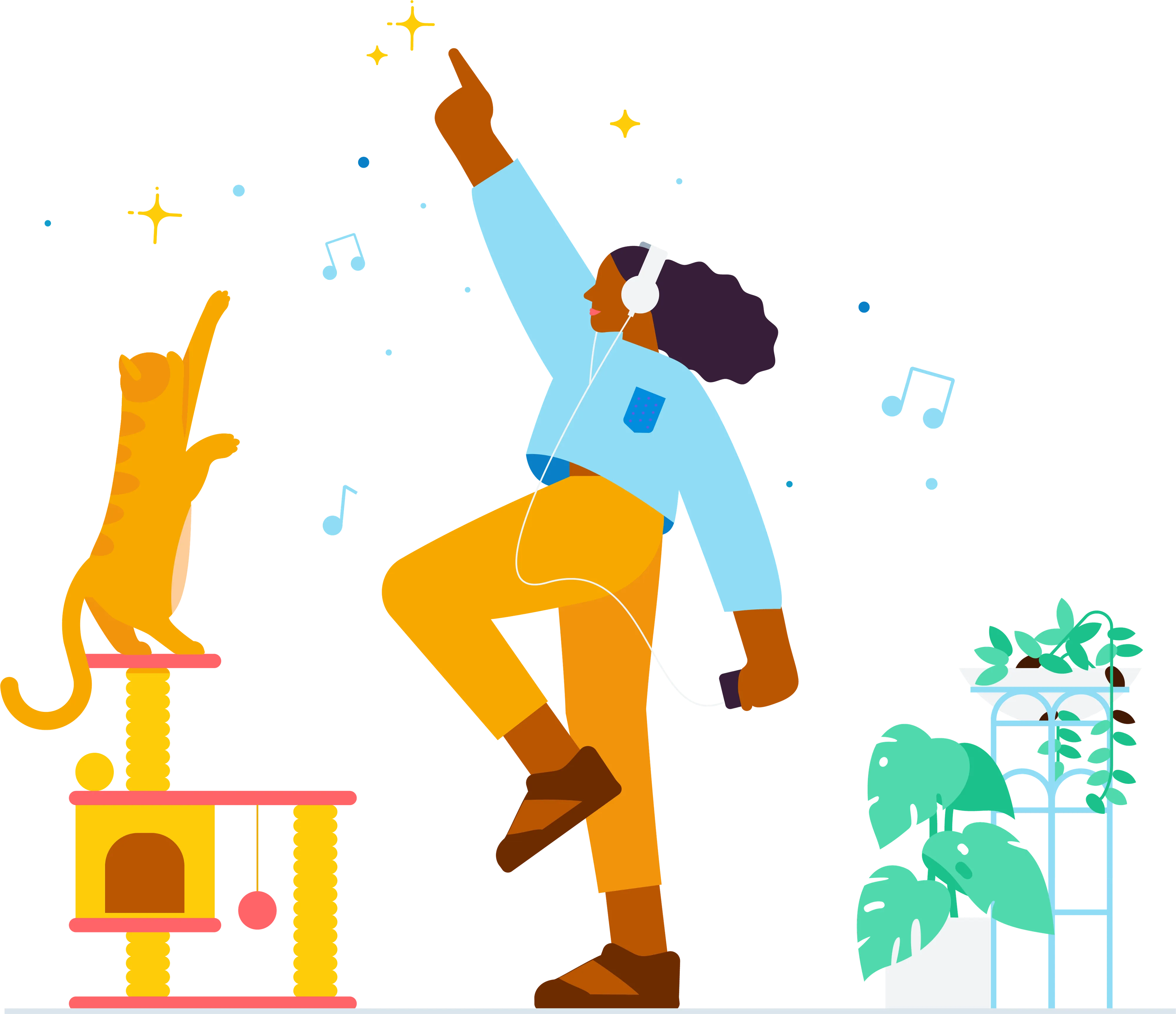 A small business owner dancing joyfully, feeling a sense of financial confidence after getting help with their business finances